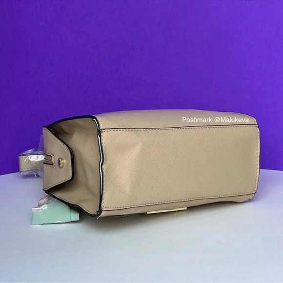 Steve Madden Breese Crossbody Bag color Tan Faux Leather New with Tags - Picture 5 of 8